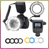 RF-550D 48 Macro LED Ring Flash Light With 8 Adapter Ring For Nikon Canon Pentax Olympus Panasonic