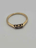 18ct Yellow Gold Cubic Zirconia Trilogy Ring – Size O – 2.08g