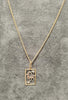 14ct Yellow/White Gold 'Aries' Pendant & 14ct Yellow Gold 27" Curb Chain