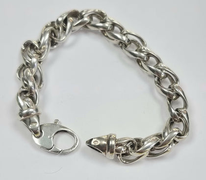 Silver O Linked Bracelet 8