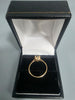 9CT Gold Ring With Green Stone 1.4G HM SIZE L