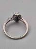 9ct White Gold Ladies Pearl-Shaped CZ Cluster Ring – 2.24 Grams – Size Q