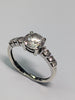 9CT White Gold cz Ring  - Size N