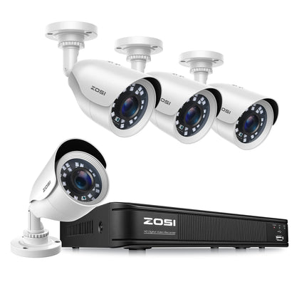 ZOSI H.264 Full 1080P Home Security Camera System Outdoor Indoor.