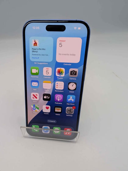 Apple iPhone 16 Mobile Phone - 128GB SSD - Ultramarine - Open Unlocked - Unboxed (100% Battery)