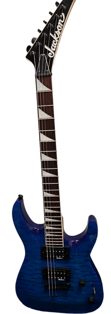 Jackson JS Series JS32Q DKA Dinky Arch Top Transparent Blue