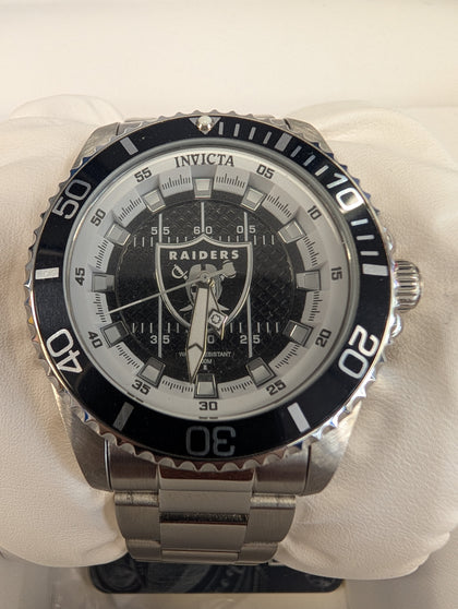 Invicta NFL Las Vegas Raiders Automatic Date Grey Dial Men's Watch 45025