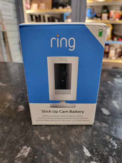 Ring White Stick Up Cam, Battery Camera - 3rd Generation - White