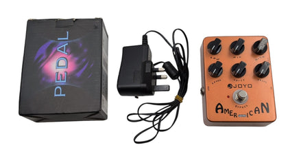 JOYO American Sound Amp Simulator Pedal of Fd 57 Deluxe Amplifier from Clean to Overdrive Sound for Electric Guitar Effect - Bypass 