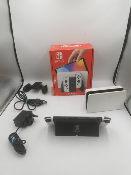 Switch Console, 64GB OLED + White Joy-Con, Boxed