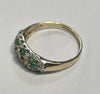 9ct Gold Emerald & Diamond Ring - Size N 1/2