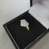 9K Gold Love Heart Ring with Gorgeous CZ Stones, 1.72Grams Total, 375 Hallmarked & Tested,  Size: M