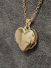 9ct Yellow Gold Ornate Heart Locket & Belcher Chain 18"
