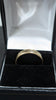 375 9CT HALLAMRKED, YELLOW GOLD, BAND DESIGN, SIZE:T, 2.7G, PRE OWNED, BOXED