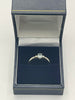 9ct White Gold ring With Blue and Clear Stones - O