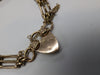 9CT GOLD LADIES BRACELET WITH HEART CLASP 13.35G PRESTON STORE