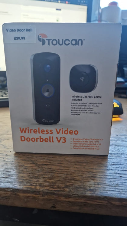 Toucan Video Doorbell V3 (Wireless Chime Included)