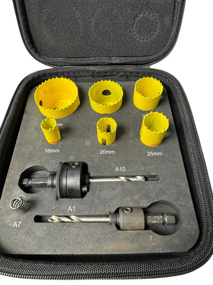 Starrett Kfc06021 Electricians 6pc Fast Cut Holesaw Kit Bi-metal **Collection only**