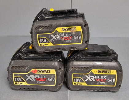 3X DEWALT DCB546-XJ 54V 6.0Ah Li-Ion XR FlexVolt Battery