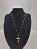 Gold Necklace with Cross Pendent 375 9ct 1.7G 18''in Length