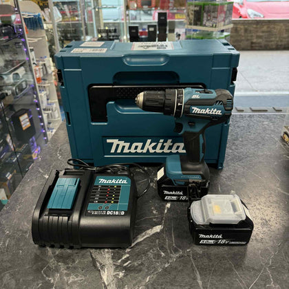 Makita Combi Drill DHP485STJ Cordless Powerful 18V 2 x 5.0Ah Li-Ion Case Charger