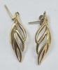 9ct Gold Leaf Earrings