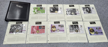 Queen Mother comemotative books / coins collection In Folders