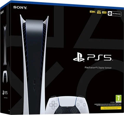 Sony Playstation 5 Digital Edition Console, 825GB, White, Boxed