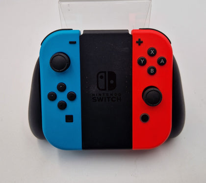 Nintendo Switch 32GB red/blue handheld gaming console with original charger joy-con grips and cradle BOXED