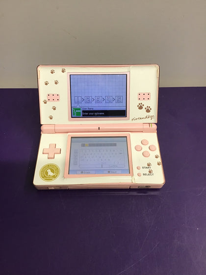DS Lite Console, Pink, Boxed, Nintendogs cover.