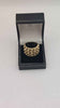 9ct thick Yellow Gold ring 21.4g size u