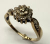 9ct gold cluster ring size S