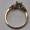 9CT GOLD RING WITH LARGE CZ STONE  & DIAMONDS 2.14G SIZE N PRESTON STORE