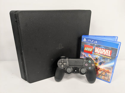 Playstation 4 Slim Console, 500GB Lego Marvel Superheroes Package