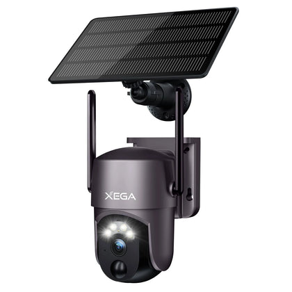 Xega Smart Solar Security Camera Outdoor Wireless 2K Super HD PTZ CCTV.