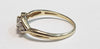 Beautiful 9ct Yellow Gold Ring With Clear Stones - 2.10G - Size P - Hallmarked