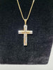 9ct - yellow gold chain - 18" (2.51G) With Gold Plated Silver Cross (1.31g)