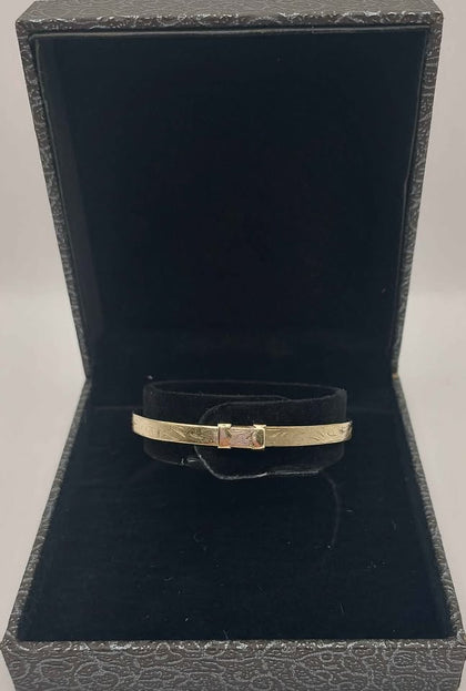 9ct 375 yellow gold Bangle 4.6g Boxed & hallmarked