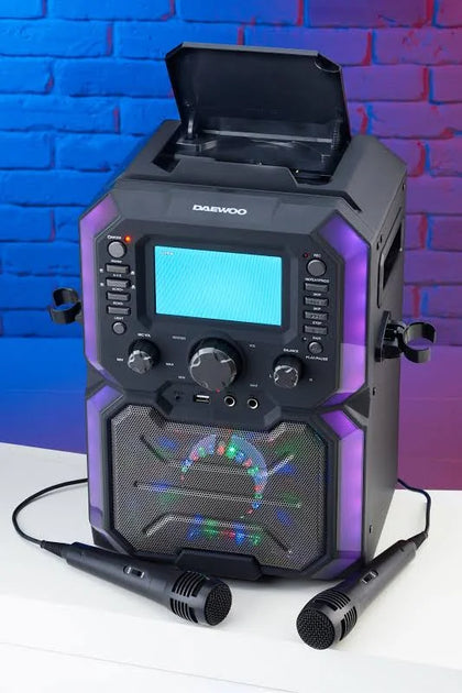 Daewoo Bluetooth Karaoke Machine With 2x Microphones