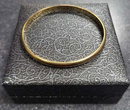 9ct Yellow Gold Bangle - 7.8g