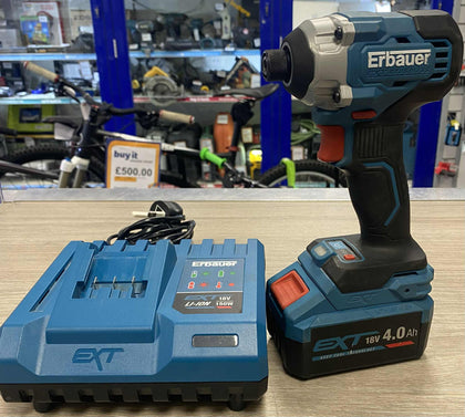 Erbauer impact drill with battery and charger
