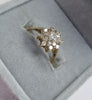 9ct gold cluster ring cz stones Size O