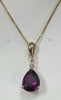 9ct Gold Sapphire & Diamond pendant on 18” chain