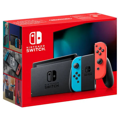 Nintendo Switch with Neon Blue / Neon Red Joy-Con Controllers