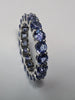 14CT WHITE GOLD RING WITH NATURAL TANZANITE PURPLE STONES PLUS CERTIFICATE AND OF AUTHENTICATION PRESTON STORE