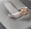 Silver Diamond Ring 0.08ct Size K