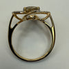 9CT GOLD RING WITH CZ STONE SIZE N