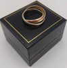 9ct Yellow & white gold triple ring style 5.6g Boxed size R full hallmarked