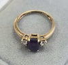 9ct Gold Amethyst Ring Size N