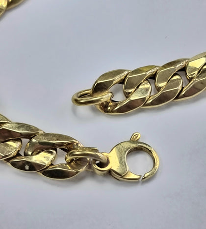 9ct Gold Cuban Bracelet 7.5